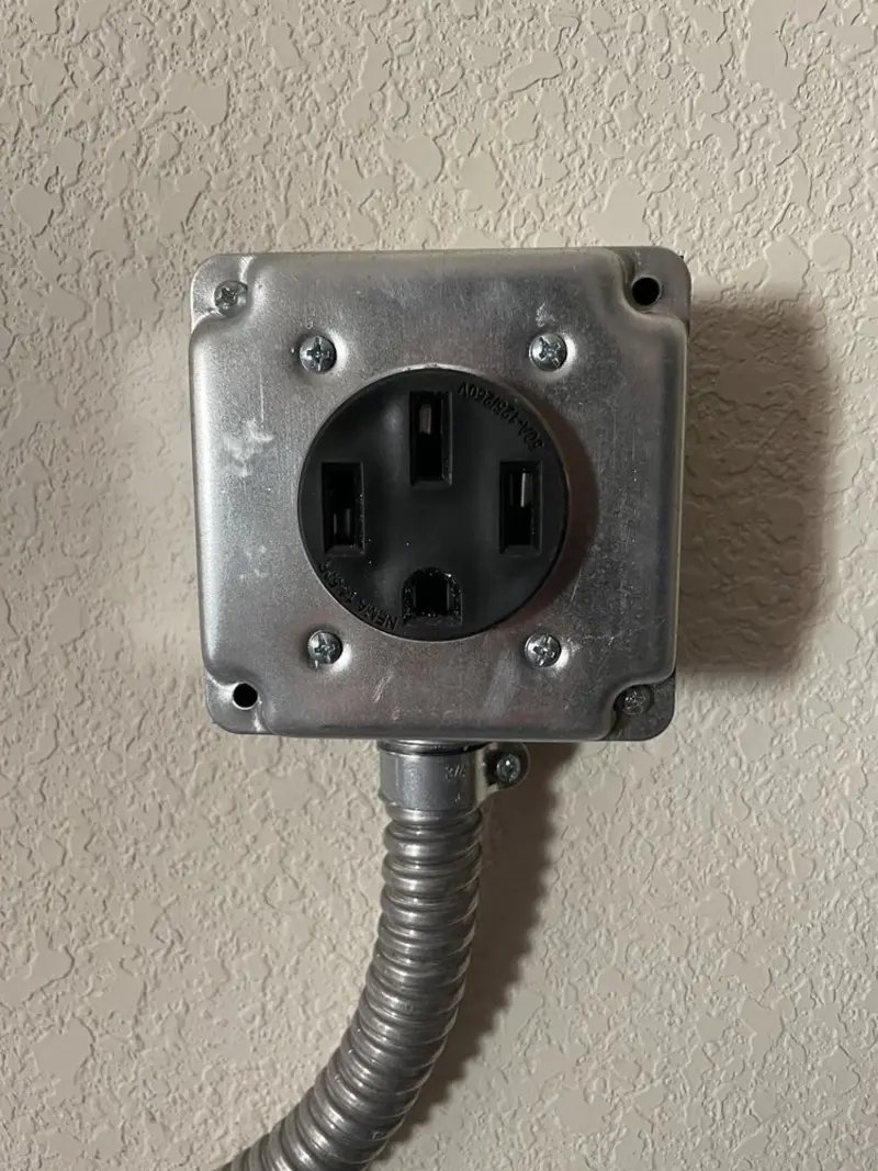 NEMA 14-50 outlet installed for Smart Home Electrical in Navarre